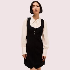 NWT Kate Spade A-line woven pinafore dress
